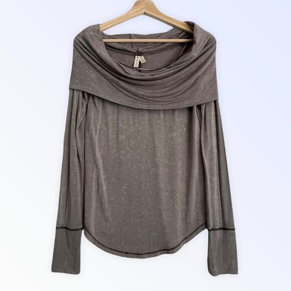 We The Free Free People Cosmo Cowl Neck Shirt Size Small - Picture 5 of 9